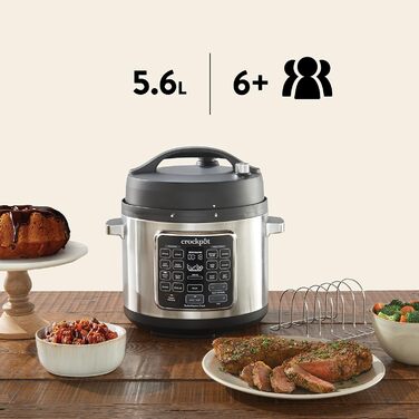 Мультиварка Crockpot Turbo Express 14-в-1, 5,6 л, скороварка, пароварка, шеф-гарячий, для 6+ осіб, модель CSC062X