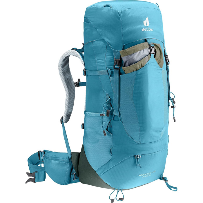 Рюкзак для трекінгу Deuter Aircontact Lite 35+10 SL для жінок, легкий, Lagoon-ivy, 35+10 л