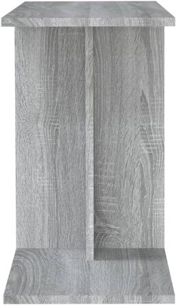 Журнальний стіл vidaXL сірий Sonoma 50x30x50 см, деревостружкова плита, відкриті полиці, для вітальні, приставний, консольний, кавовий стіл