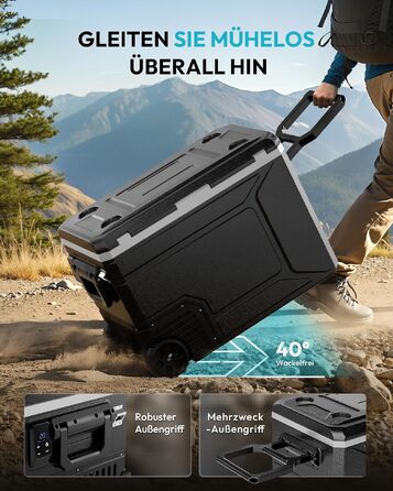 Автомобільний компресорний холодильник EUHOMY 79L з Wi-Fi, -20℃~20℃, 12/24V/240V: для кемпінгу, подорожей, риболовлі