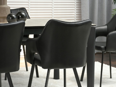Стілець Mebel-Partner, штучна шкіра, чорний, 1 шт.