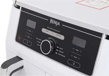 Аерофритюрниця Ninja Foodi MAX Dual Zone AF400EUWH з двома зонами приготування, біла