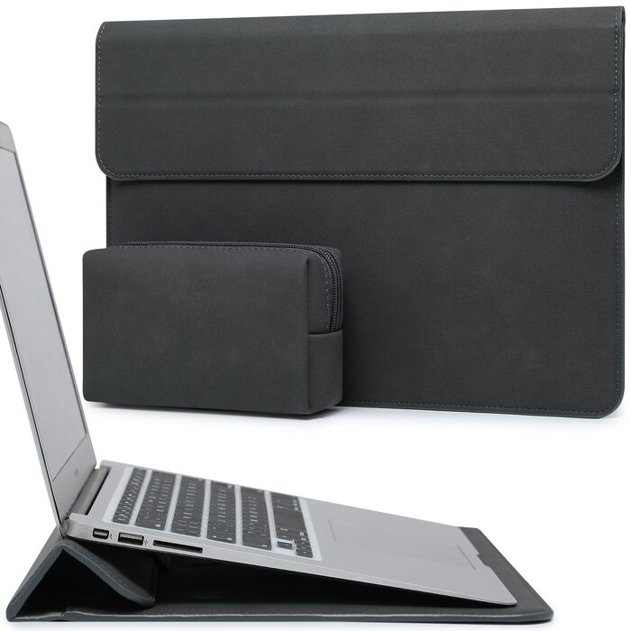 Чохол-сумка HYZUO для ноутбука MacBook 15 дюймів зі стійкою, Space Gray (Космічний сірий)