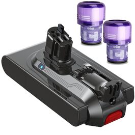 Акумулятор Keenstone V8 8000mAh для Dyson SV10 V8 Absolute Animal Motorhead Fluffy Slim Total Clean (3 фільтри в комплекті)
