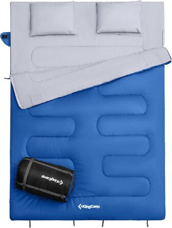 Двомісний туристичний спальний мішок KingCamp Oxygen 250D XL, до -3°C