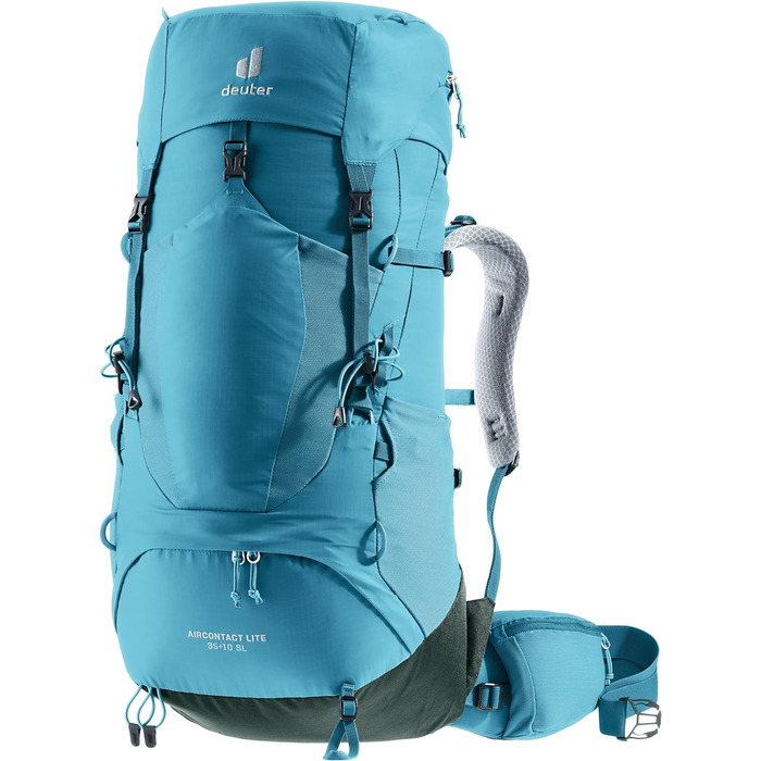 Рюкзак для трекінгу Deuter Aircontact Lite 35+10 SL для жінок, легкий, Lagoon-ivy, 35+10 л