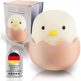 Дитячий LED нічник MegaLight Eggy Egg з димером, сенсорним керуванням, USB-зарядкою, без дрібних деталей, нічна лампа для малюків