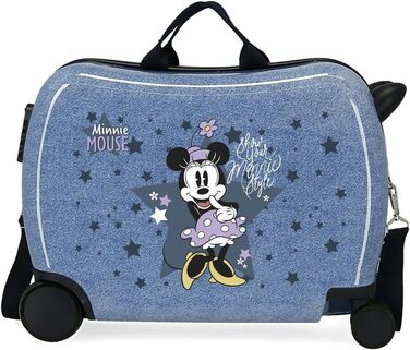 Дитяча валіза Disney Minnie Style синя 50x39x20 см, ABS, кодовий замок, 34 л, 1,8 кг, 4 колеса, ручна поклажа