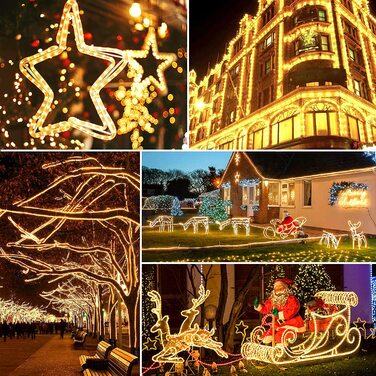 Світлодіодна гірлянда HAUSPROFI 15 м 200 LED з пультом, водонепроникна, для вулиці та дому, 8 режимів, регулювання яскравості, для новорічного декору, свят, Ø5мм