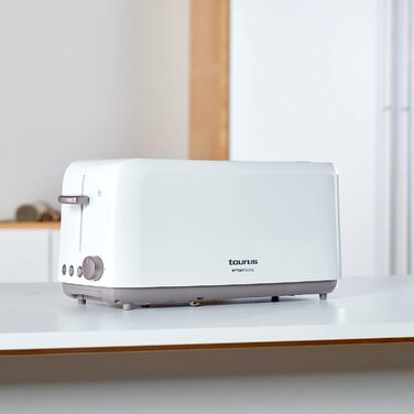 Тостер Taurus Mytoast Duplo 1450Вт, 2 довгі відсіки, 7 режимів, автоматичне центрування, піддон для крихт, функції розігріву, розморожування та стоп