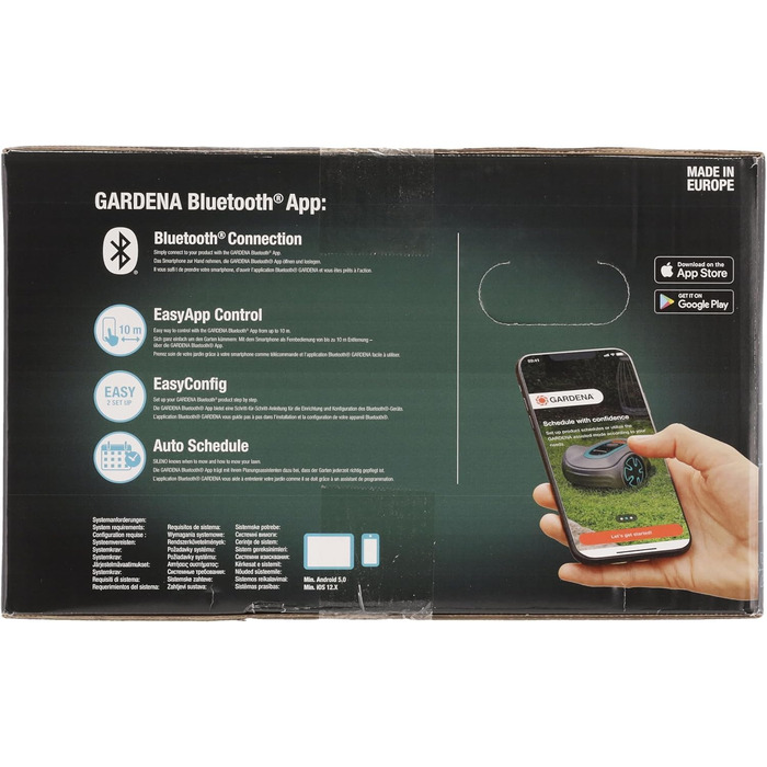 Робот-газонокосарка Gardena SILENO minimo 350 м², інтелектуальна, з Bluetooth-додатком, програмована, для газону