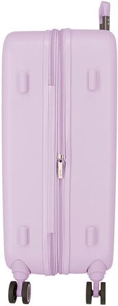 Кабінний чемодан Enso Annie Lila 40x55x20 см, жорсткий ABS, TSA-замок, 37 л, 2,74 кг, 4 подвійні колеса, ручна поклажа, розширюваний, бузковий