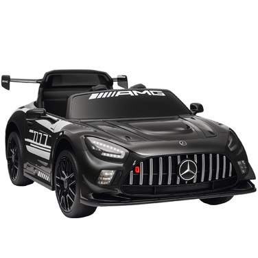 Електромобіль Mercedes-Benz для дітей, 12V, з LED-підсвіткою, музикою, звуком клаксона, для дітей віком 3-8 років, чорного кольору