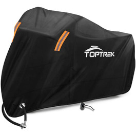 Чохол для мотоцикла TOPTREK XXL водонепроникний, зимовий, 210T Oxford, для Harley-Davidson, Honda, Suzuki, Kawasaki (245×105×125 см)