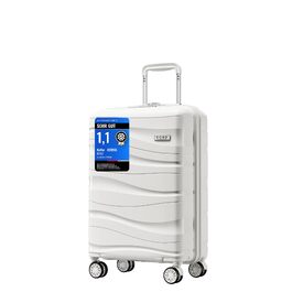 Валіза для ручної поклажі KONO 55x40x20 см, жорсткий корпус, з TSA-замком, колір кремовий білий