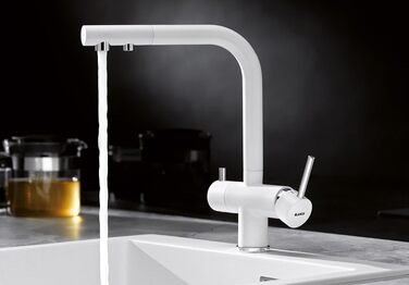 Змішувач кухонний BLANCO Fontas-S II з фільтром, висувний душ, Silgranit, графітовий колір