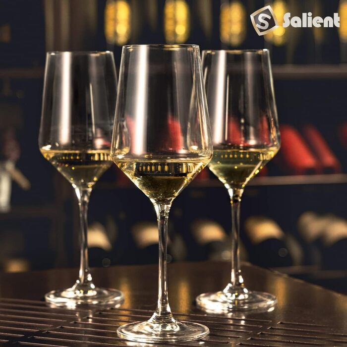 Набір келихів для вина PROST! 6 шт., 491 мл, з кришталевого скла без свинцю, для червоного та білого вина, 496 мл, підходить для миття в посудомийній машині
