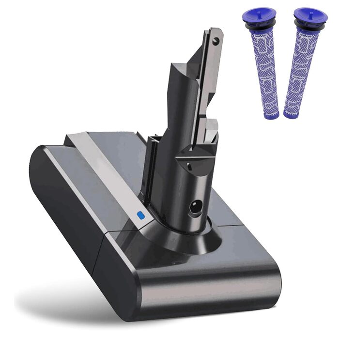 Акумулятор Li-ion V10 8000mAh/8.0Ah для пилососа Dyson V10 (SV12 Animal, Absolute, Motörhead, Fluffy) - сірий