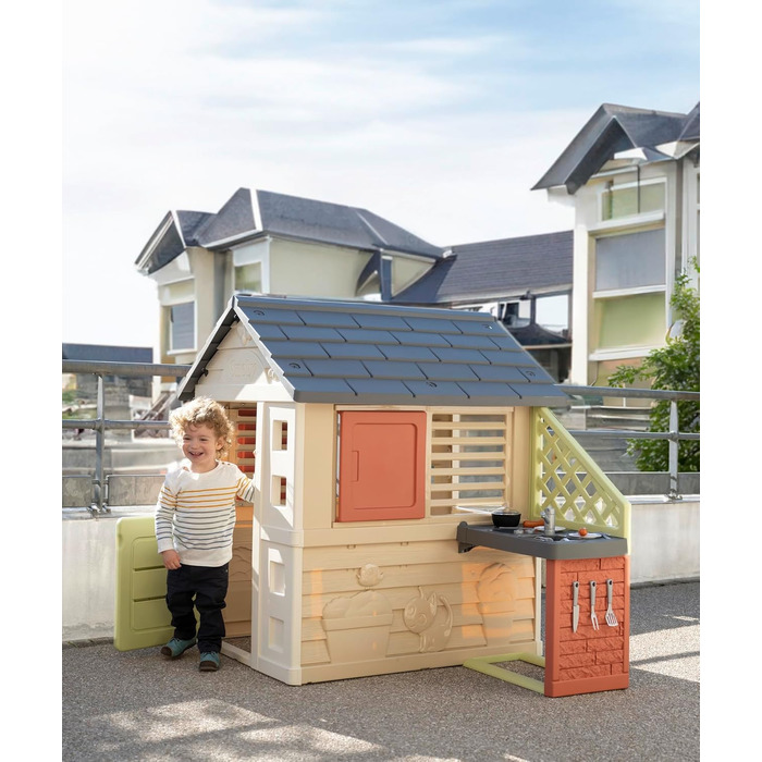 Дитячий ігровий будиночок Smoby Life Natura з кухнею, 2+ роки, з аксесуарами 7600810739