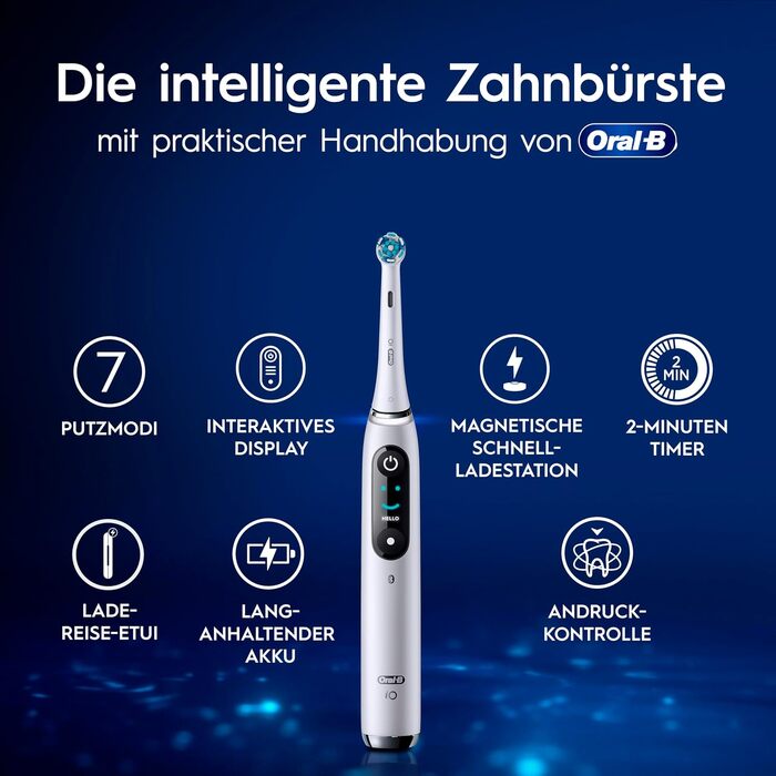 Електрична зубна щітка Oral-B iO Series 9, набір з 2-х щіток (Чорна/Рожева), 2 додаткові насадки та білий футляр