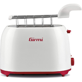 Тостер Girmi TP10, пластик, білий/червоний