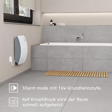 Електричний конвектор STIEBEL ELTRON CK 20 Premium, 2 кВт, для 25 м², VDE, LC-дисплей, тижневий таймер, 120 хв таймер, безшумний режим, енергоощадний обігрівач для ванної