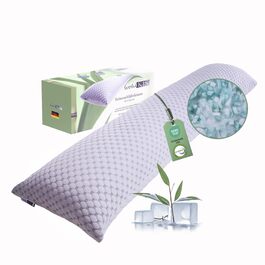 Ортопедична подушка для вагітних та сну з ефектом пам'яті (Memory Foam) з чохлом, охолоджуюча подушка для годування та підтримки тіла, 40 x 145 см