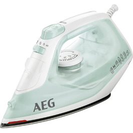Праска AEG DB 1740LG, 2400 Вт, 110 г/хв паровий удар, керамічна підошва, резервуар 250 мл, антинакип, серія 3000, світло-зелена/біла