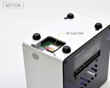 Корпус ElectroCookie для Raspberry Pi 5, алюмінієвий міні-тауер з вентилятором і RGB підсвічуванням, сріблястий