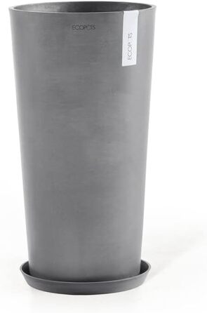 Квітчар Ecopots: великий квітчар для квітів, сірий, 49.8 x 49.8 x 91 см