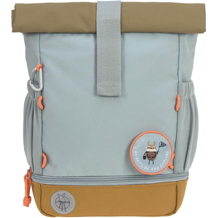 Дитячий рюкзак LÄSSIG Rolltop, водонепроникний, 11 л, світло-блакитний, із нагрудним ременем