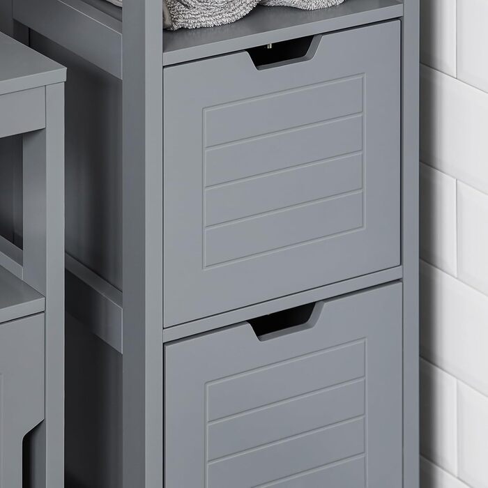 Тумба для ванної SoBuy FRG127-SG, темно-сіра, з ніжками, 30x90x30 см