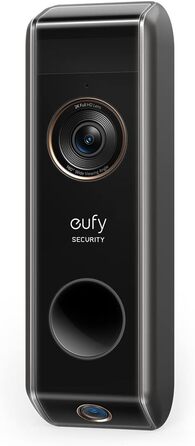 Відеодзвінок eufy Security S330 з двома камерами (на акумуляторі), додаткова камера, бездротовий, з датчиком руху, розпізнавання пакунків, 2K HD, безкоштовне використання