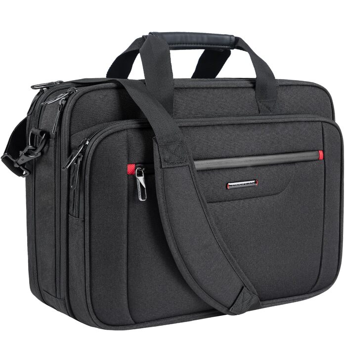 Сумка для ноутбука VANKEAN Premium Briefcase до 17.3 дюймів, чорно-червона