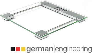 Ваги підлогові Beurer Cristal GS 11, скляні, електронні, LCD-дисплей, до 150 кг, прозорі