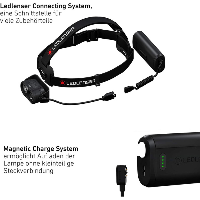 Налобний ліхтар Ledlenser H19R Core, 3500 люмен, акумуляторний, LED, з червоним світлом, водонепроникний IP67, дальність 300 м, USB-зарядка, Fusion Light