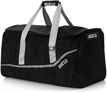 Дорожня сумка Sparco чорна/червона, сріблястий декор