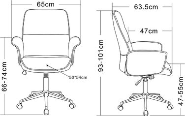 Офісне крісло SixBros CX0704M штучна шкіра, біле, ельфів кістка