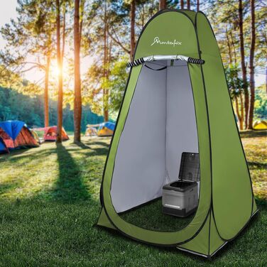 Багатофункціональний намет-роздягалка Montafox Pop Up XXL (2м), портативний кемпінговий намет-туалет та душ з однимним дном, колір: зелений