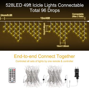 LED гірлянда 352 світлодіоди, 10 м, 11 режимів, мідний дріт, IP44, для дому/саду, вечірки, весілля, Різдва, кімнати, патіо, штори, з пультом, таймер