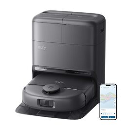 Робот-пилосос Eufy C28 з функцією миття підлоги, HydroJet самоочисний валик, потужність 15000Pa, 5-в-1 Omni-станція, антизаплутувальна щітка, розпізнавання перешкод за допомогою ШІ