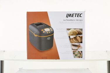 Хлібопічка Imetec La Panetteria +Zeroglu для хліба, чіабати, булочок і кексів з натурального та безглютенового борошна, 20 програм, 2 лопатки, контроль температури, з рецептурником