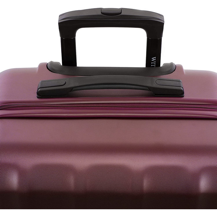 Середня валіза WITTCHEN, жорсткий полікарбонат, темно-червона, 65x43x28 см, міцна дорожня валіза