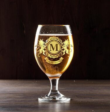 CROWNLY CRYSTAL Персоналізований пивний келих з гравіюванням, подарунок для чоловіка, жартівливий подарунок на День народження, адвент-календар