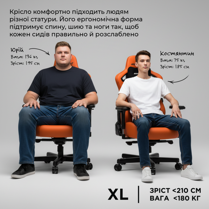 Крісло ігрове Anda Seat Kaiser 3 Black Size XL
