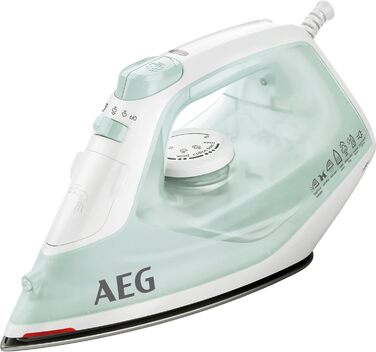 Праска AEG DB 1740LG, 2400 Вт, 110 г/хв паровий удар, керамічна підошва, резервуар 250 мл, антинакип, серія 3000, світло-зелена/біла