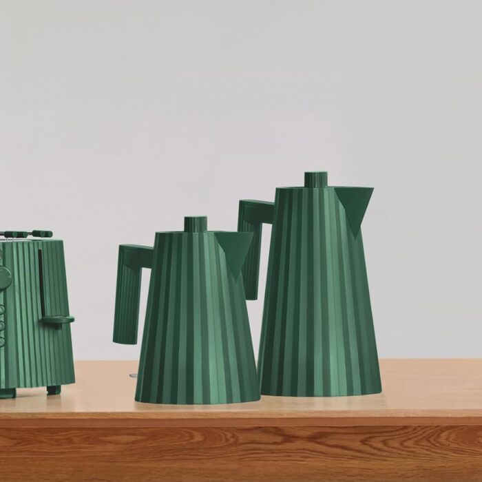 Електричний чайник Alessi Plissé MDL06 GR, 1.7 л, зелений, з термопластичного матеріалу, 2400 Вт, європейський стандарт