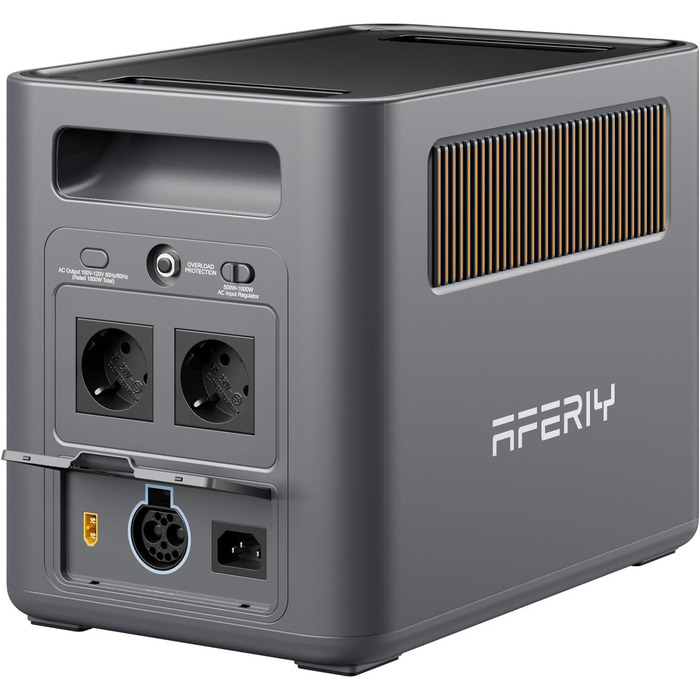 Портативна електростанція AFERIY 1800W 1024Wh LiFePO4, сонячний генератор з швидкою зарядкою 1год, ДБЖ <10мс, 9 виходів, керування через APP, чиста синусоїда 230V для кемпінгу та дому, 1800pro-a