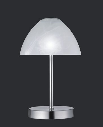 Настільна лампа Reality Leuchten Queen 2.5 Вт, інтегрований LED, матовий нікель, 15x15x24 см, енергоефективність A+