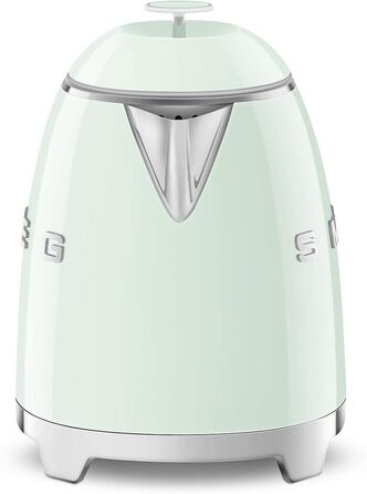 Електричний чайник Smeg KLF05CREU, 0.8 л, зелений, нержавіюча сталь, з індикатором рівня води та захистом від перегріву